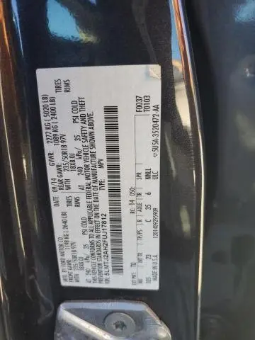 2015 LINCOLN MKC   