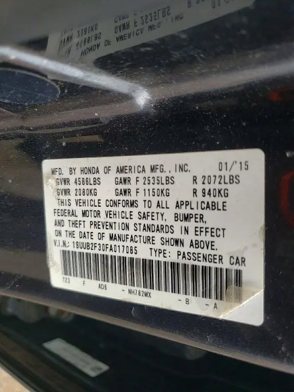 2015 ACURA TLX   