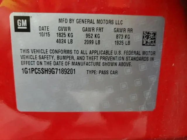 2016 CHEVROLET CRUZE LIMITED LS  