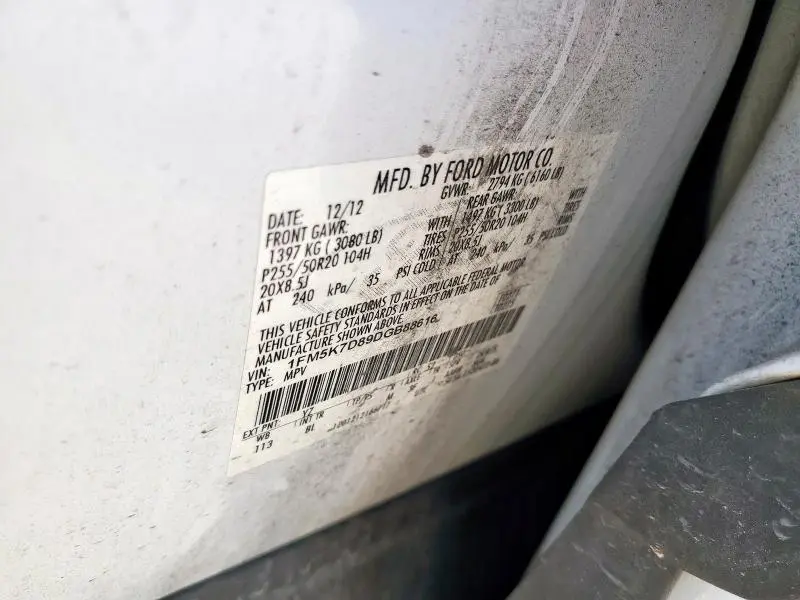 2013 FORD EXPLORER XLT  