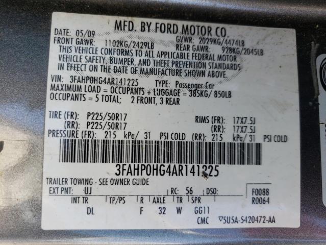 2010 FORD FUSION SE