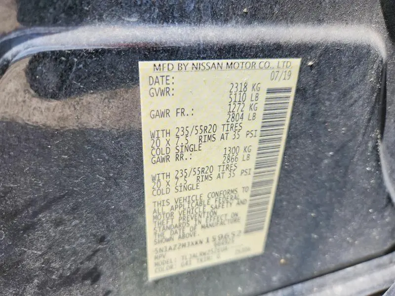 2019 NISSAN MURANO SL  