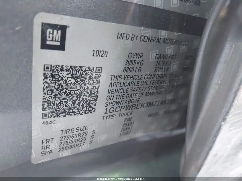 2021 CHEVROLET SILVERADO 1500 2WD  SHORT BED CUSTOM