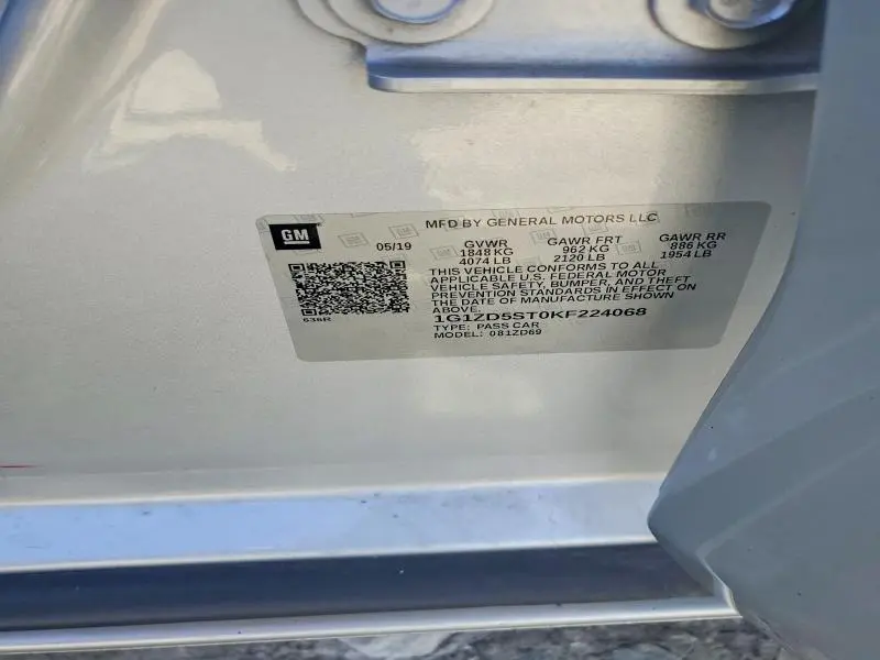 2019 CHEVROLET MALIBU LT  