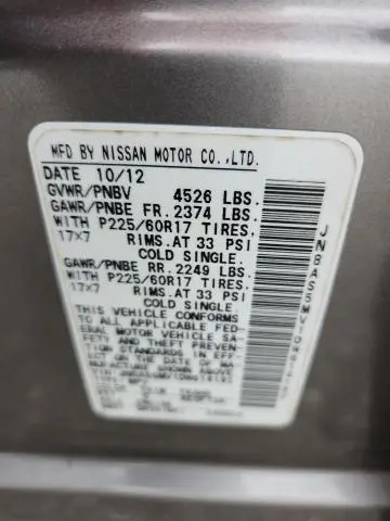 2013 NISSAN ROGUE S