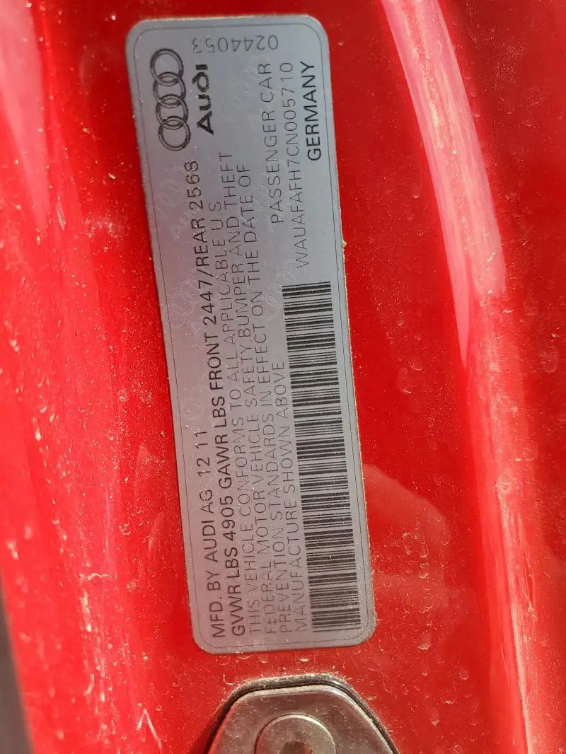 2012 AUDI A5 PREMIUM  