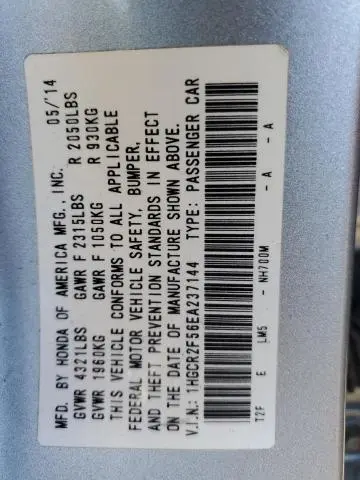 2014 HONDA ACCORD SPORT  