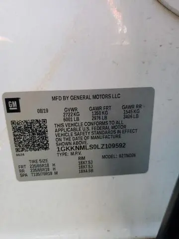 2020 GMC ACADIA SLT  
