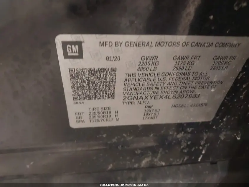 2020 CHEVROLET EQUINOX AWD PREMIER 2.0L TURBO