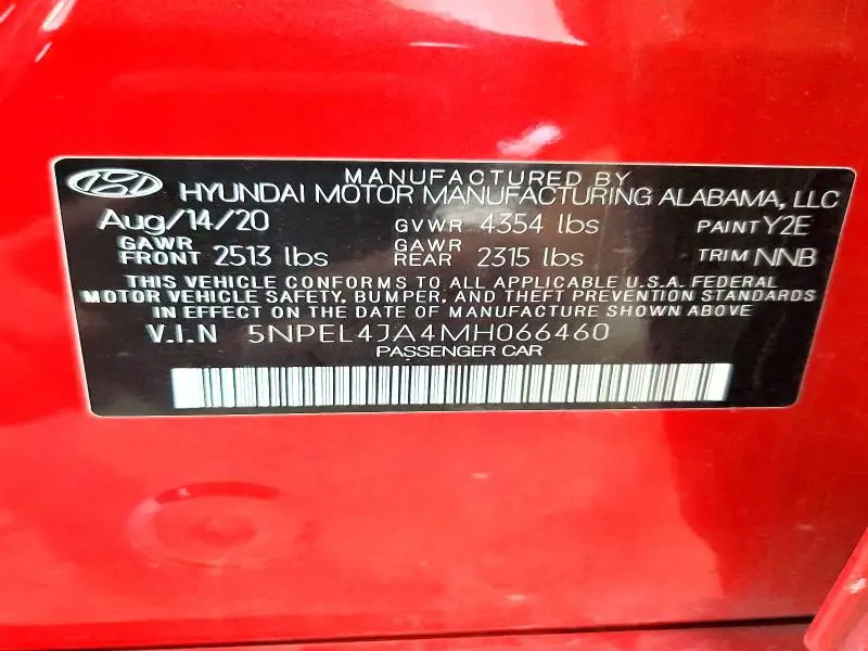 2021 HYUNDAI SONATA SEL  
