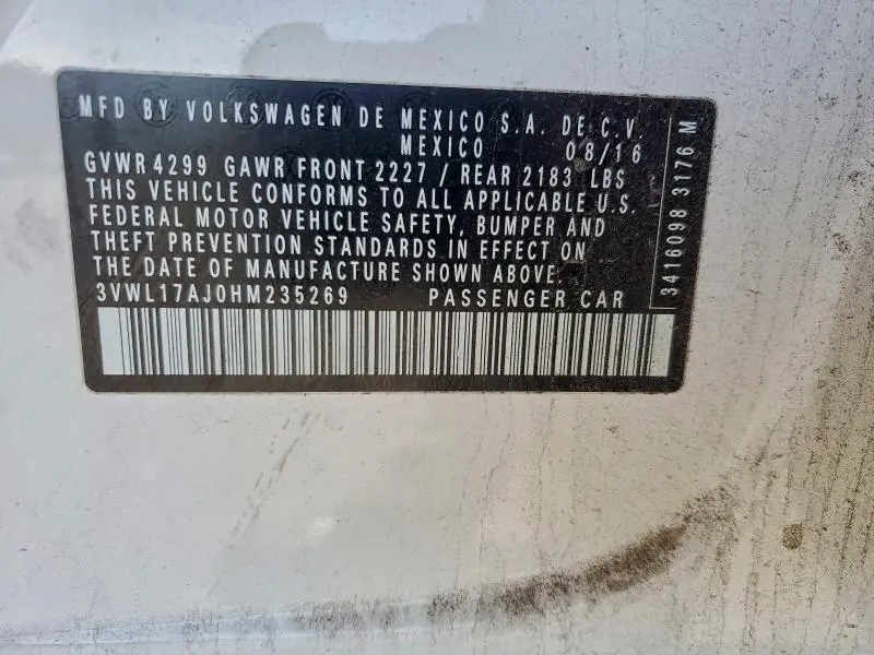 2017 VOLKSWAGEN JETTA SEL  