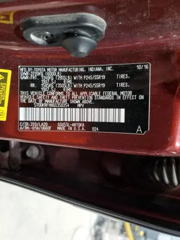 2016 TOYOTA HIGHLANDER LIMITED  