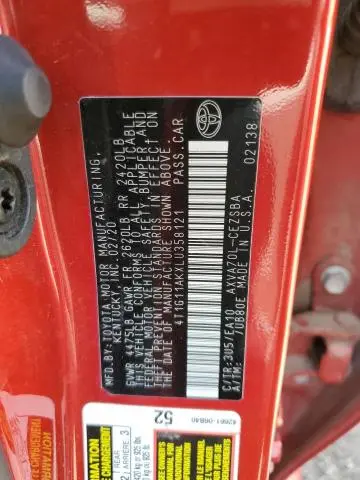 2020 TOYOTA CAMRY SE  