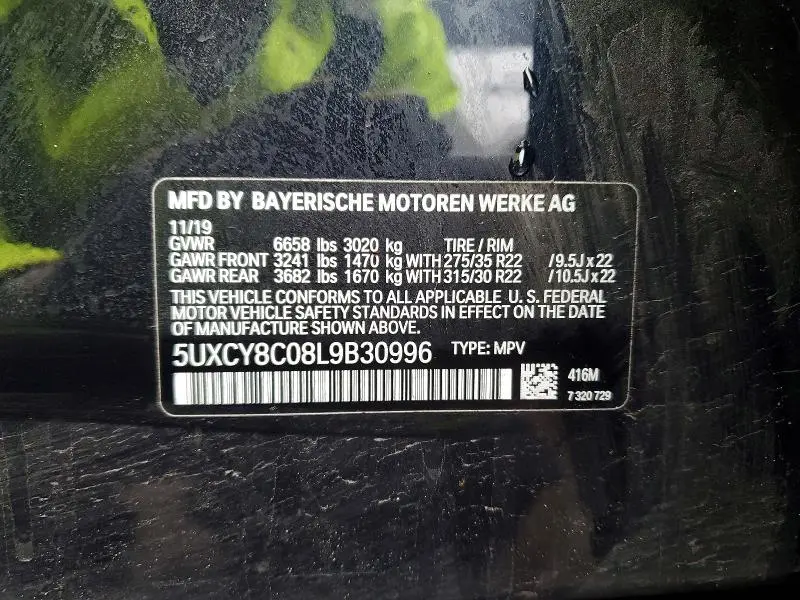 2020 BMW X6 M50I  