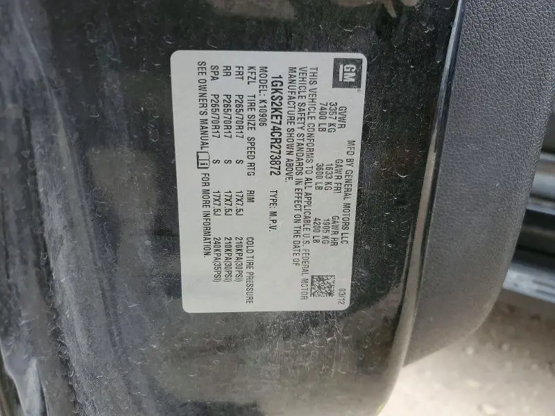 2012 GMC YUKON XL K1500 SLT  