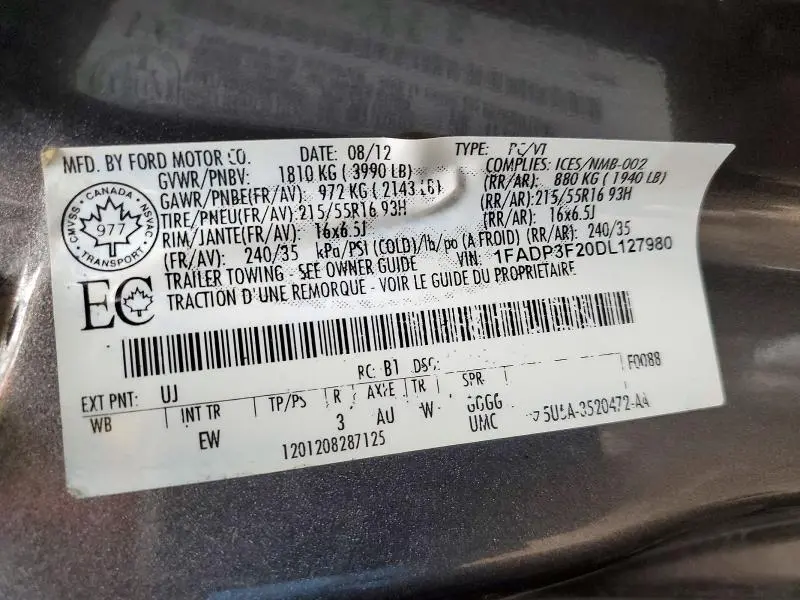2013 FORD FOCUS SE  