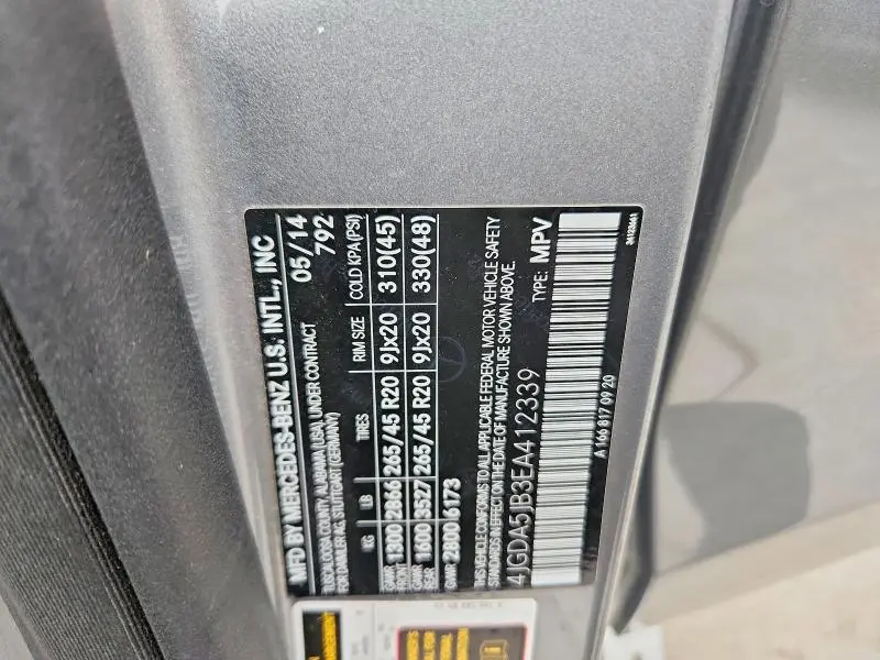2014 MERCEDES-BENZ ML 350  