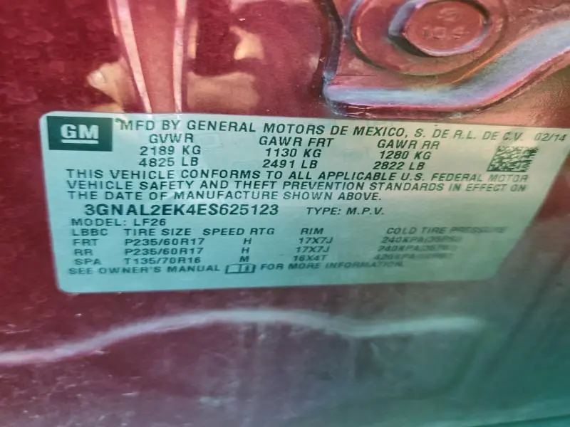 2014 CHEVROLET CAPTIVA LS  