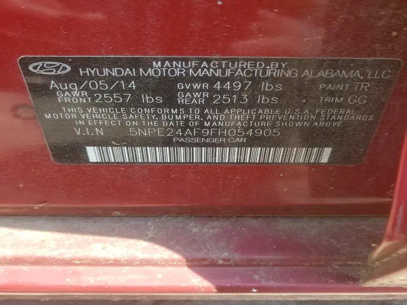 2015 HYUNDAI SONATA SE  