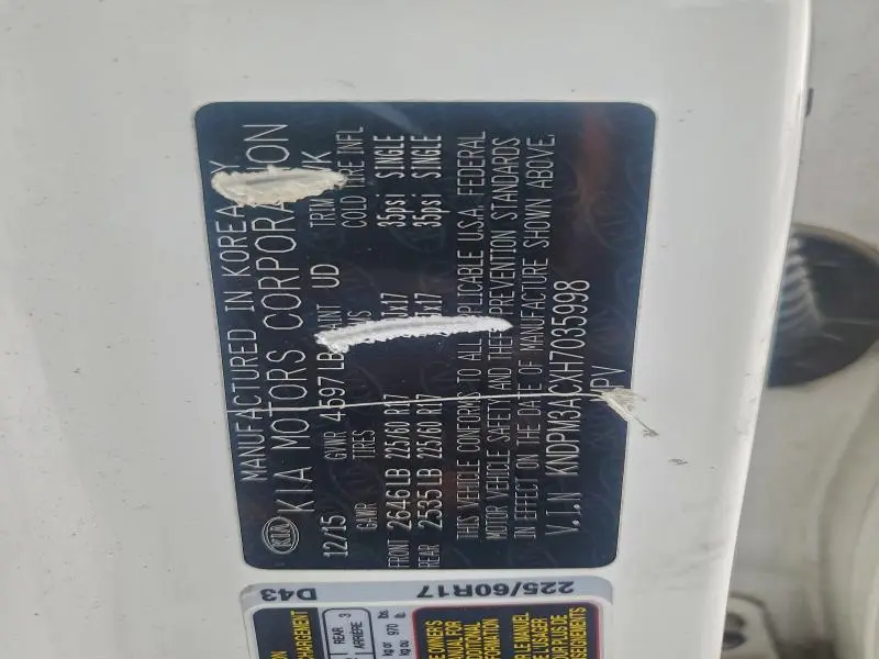 2017 KIA SPORTAGE LX  