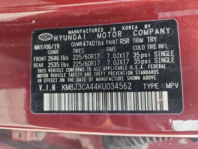 2019 HYUNDAI TUCSON LIMITED  