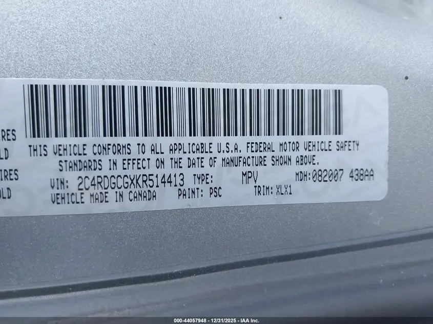 2019 DODGE GRAND CARAVAN SXT