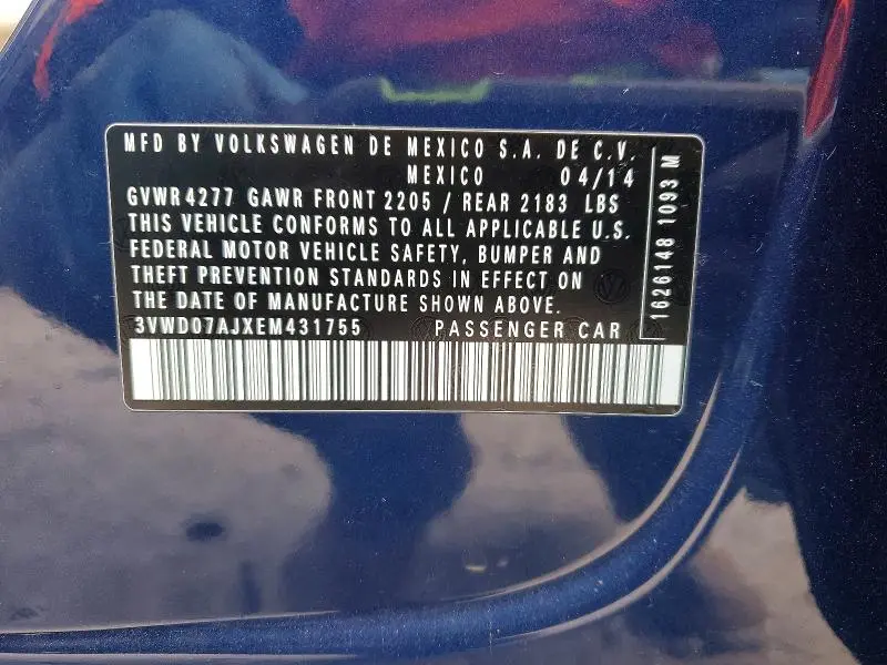 2014 VOLKSWAGEN JETTA SE  