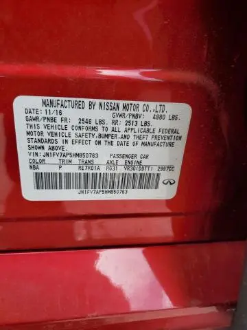 2017 INFINITI Q50 RED SPORT 400  