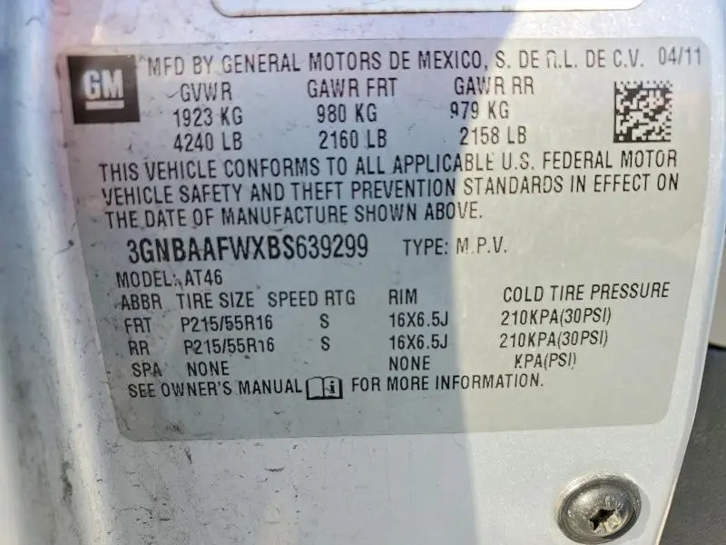 2011 CHEVROLET HHR LS  