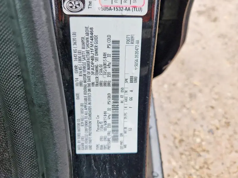 2015 FORD FIESTA SE  