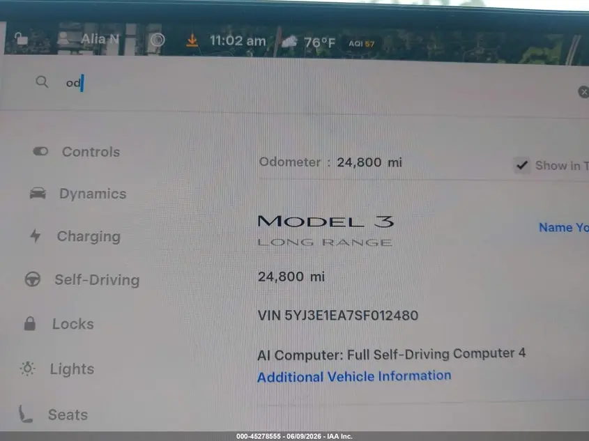 2025 TESLA MODEL 3 LONG RANGE REAR-WHEEL DRIVE/STANDARD REAR-WHEEL DRIVE