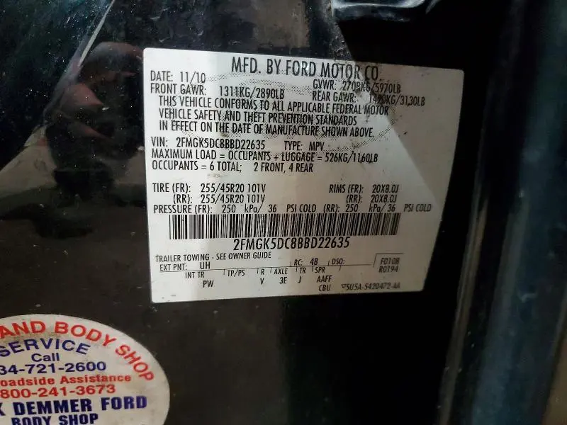 2011 FORD FLEX LIMITED  