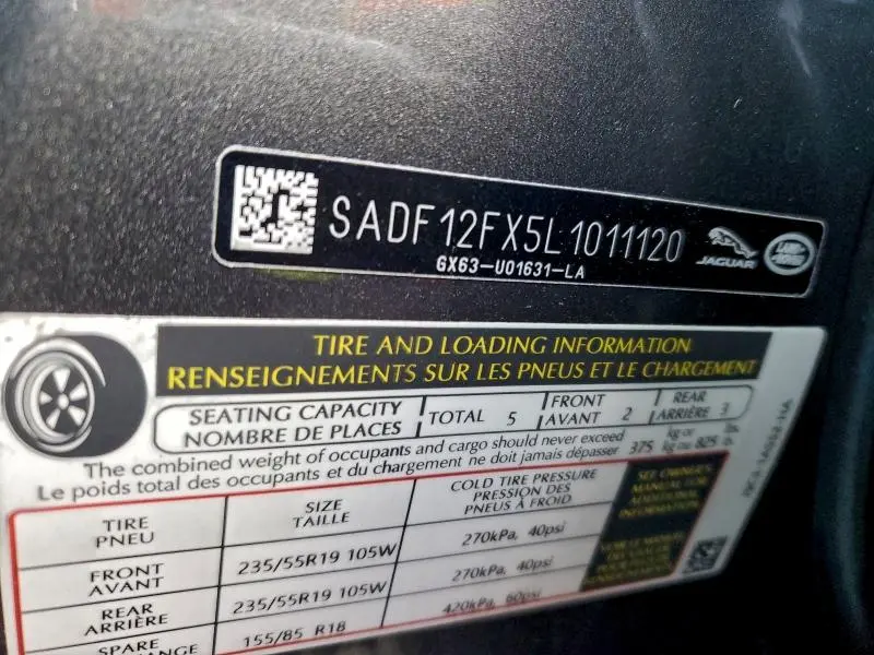 2020 JAGUAR E-PACE CHECKERED FLAG  