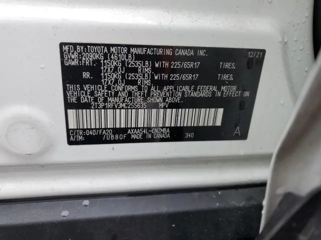 2021 TOYOTA RAV4 XLE  