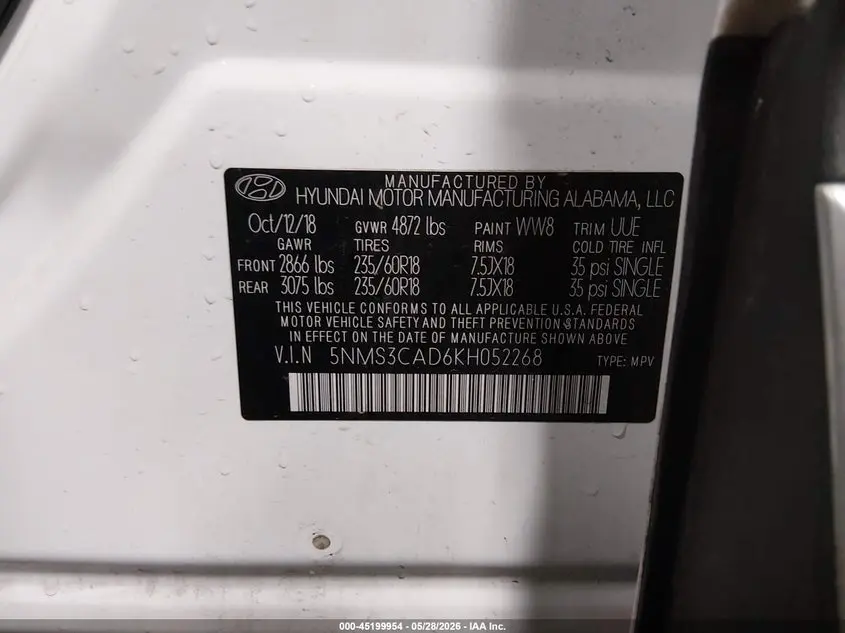 2019 HYUNDAI SANTA FE SEL PLUS