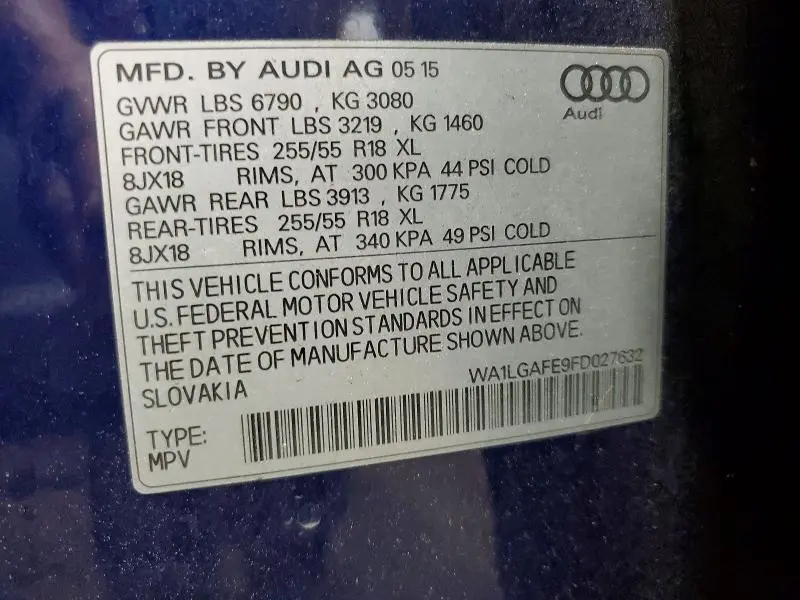 2015 AUDI Q7 PREMIUM PLUS  