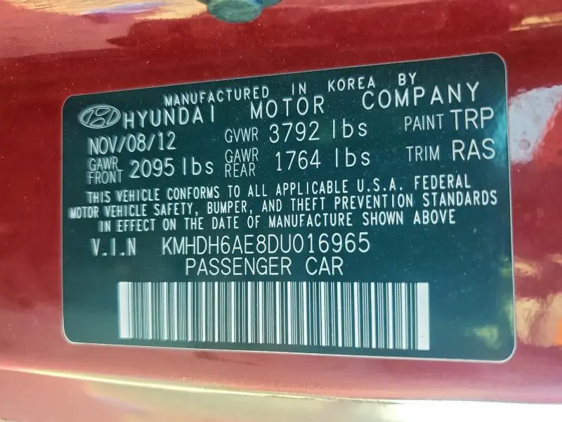 2013 HYUNDAI ELANTRA COUPE GS  