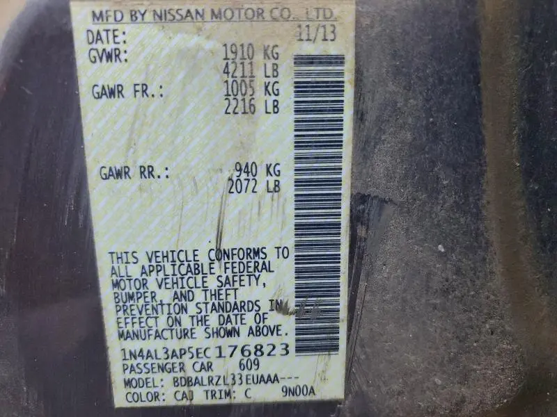 2014 NISSAN ALTIMA 2.5  