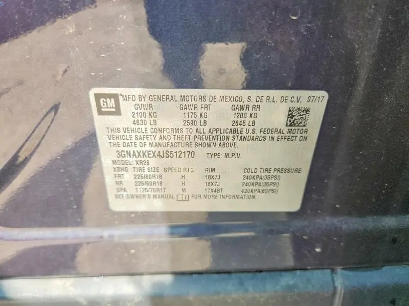 2018 CHEVROLET EQUINOX LT  