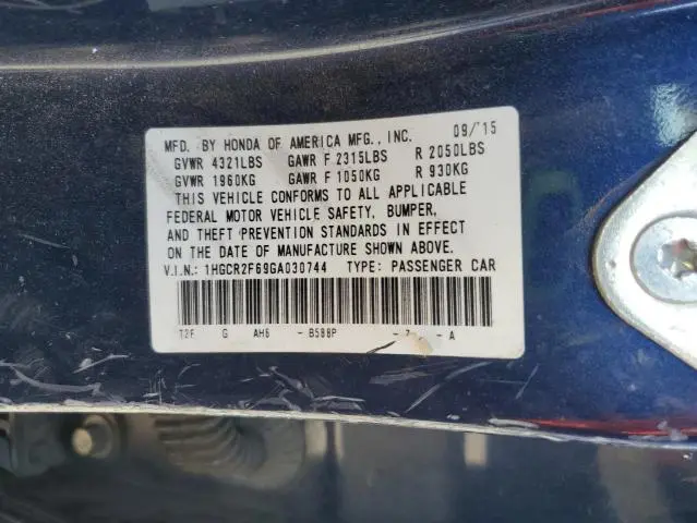 2016 HONDA ACCORD SPORT  