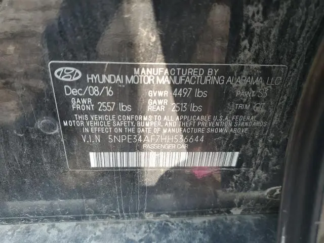 2017 HYUNDAI SONATA SPORT  