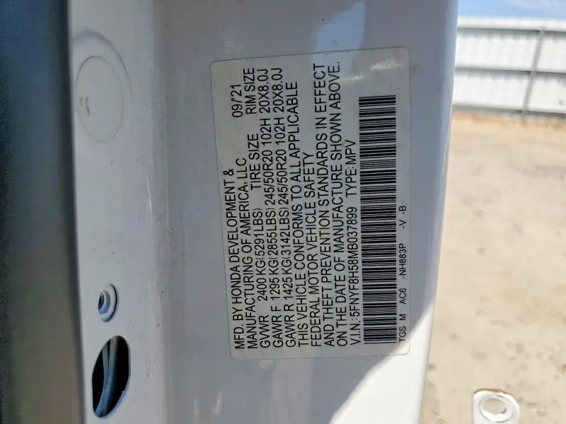 2021 HONDA PASSPORT EXL  