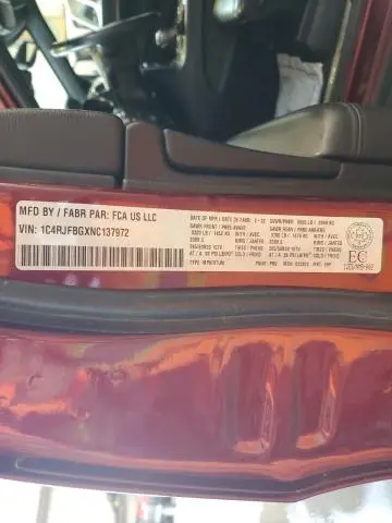 2022 JEEP GRAND CHEROKEE LIMITED  