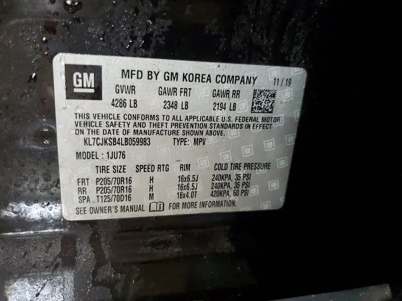 2020 CHEVROLET TRAX LS  