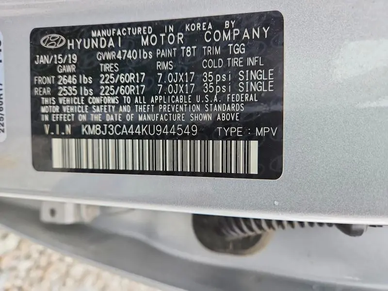 2019 HYUNDAI TUCSON VALUE  