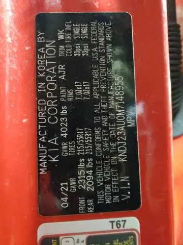 2021 KIA SOUL LX