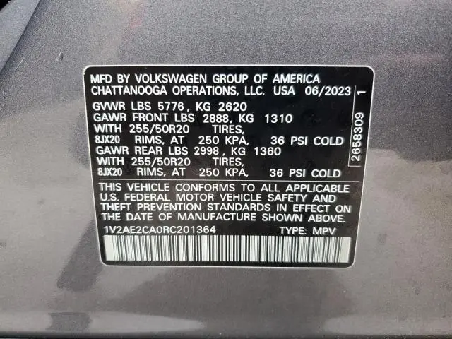 2024 VOLKSWAGEN ATLAS CROSS SPORT SEL R-LINE  