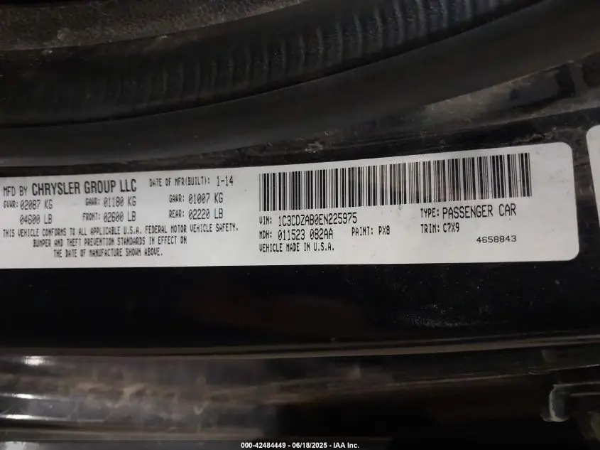 2014 DODGE AVENGER SE