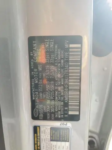 2017 HYUNDAI SANTA FE SE ULTIMATE  