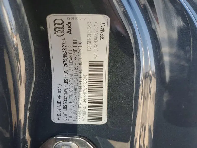 2010 AUDI S5 PRESTIGE  